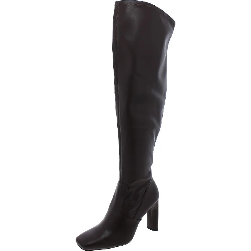 Flexa Womens Faux Leather Square Toe Over-The-Knee Boots