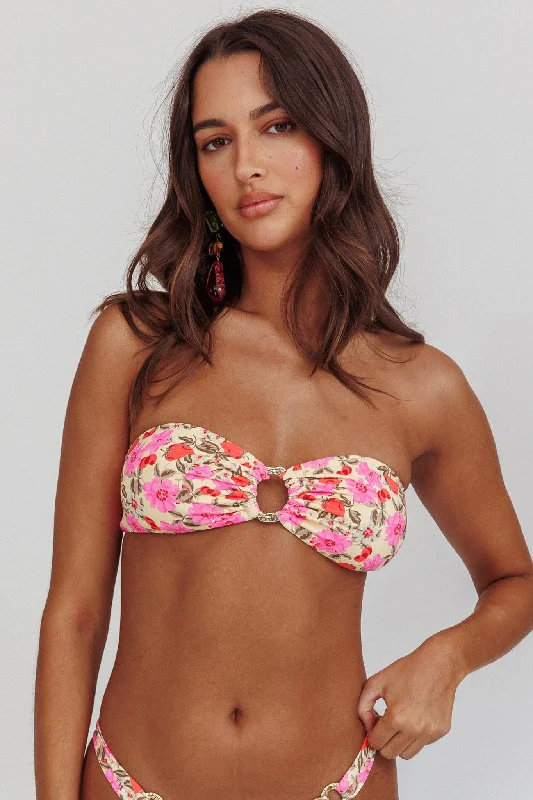 Sheer - paneled bikini sets on promotion for a touch of allure and a trendy lookAgape Bandeau O-Ring Bikini Top Yellow Floral Sheer - paneled bikini sets on promotion for a touch of allure and a trendy lookAgape Bandeau O-Ring Bikini Top Yellow Floral