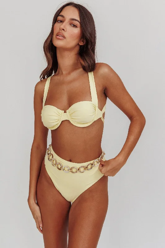 Monokini - style swimsuits on discount with a unique one - piece designHarmonia High Waist Bikini Bottom Butter Monokini - style swimsuits on discount with a unique one - piece designHarmonia High Waist Bikini Bottom Butter
