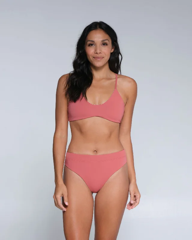Triangle bikini tops on sale with a cut - out front and a tie - back for a modern and sexy lookTandem Reversible Bikini Top - Rosewood Triangle bikini tops on sale with a cut - out front and a tie - back for a modern and sexy lookTandem Reversible Bikini Top - Rosewood