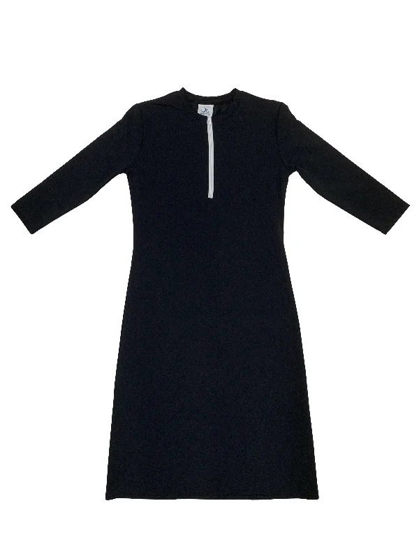 Ruffled bikini bottoms on sale with a high - low ruffled hem for a more flirty and feminine lookHalf-Zip Swim Dress Ruffled bikini bottoms on sale with a high - low ruffled hem for a more flirty and feminine lookHalf-Zip Swim Dress