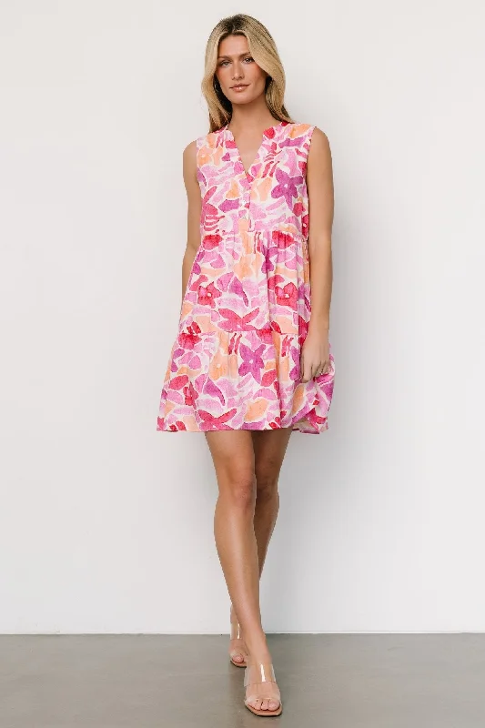 Monokini - style swimsuits on discount with a unique one - piece designCami Short Dress | Pink Multi Monokini - style swimsuits on discount with a unique one - piece designCami Short Dress | Pink Multi