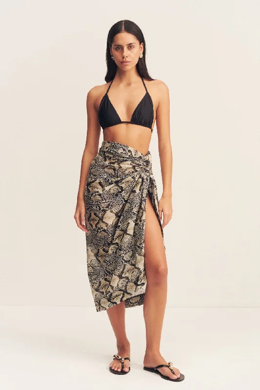 Cut - out bikini tops on sale for a modern and edgy beach lookCEDAR SARONG