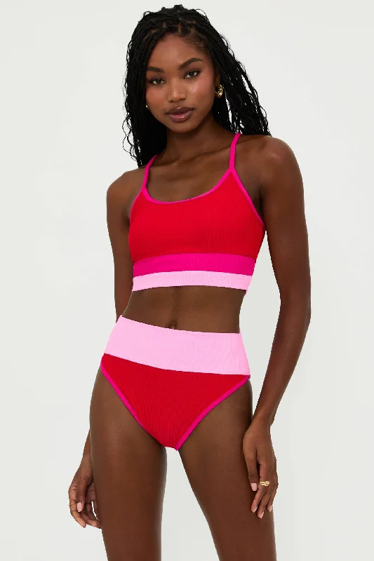 High cut one - piece swimsuits on sale with a side - slit for a more stylish and mobile fitEva Top Gumdrop Colorblock High cut one - piece swimsuits on sale with a side - slit for a more stylish and mobile fitEva Top Gumdrop Colorblock