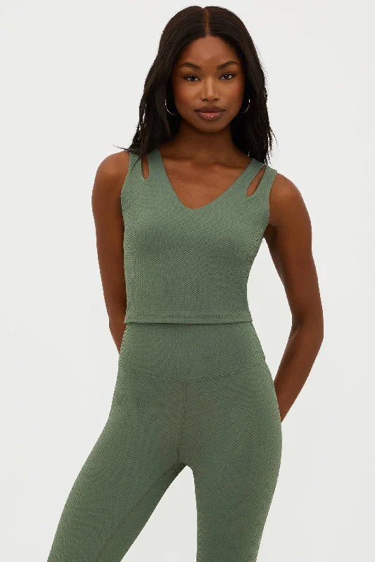 Swimdress - style swimsuits on discount for a modest and stylish beach optionEvelina Top Queen Palm Waffle