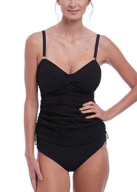 Sheer bikini bottoms with a lining on promotion for a bit of modestyFantasie Ottawa Underwire Twist Front Tankini Top Sheer bikini bottoms with a lining on promotion for a bit of modestyFantasie Ottawa Underwire Twist Front Tankini Top