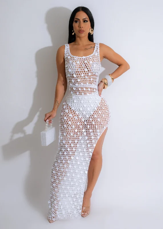 Bikini sets with a cut - out midriff on sale for a sexy and modern styleFloat With Me Cover Up White Bikini sets with a cut - out midriff on sale for a sexy and modern styleFloat With Me Cover Up White
