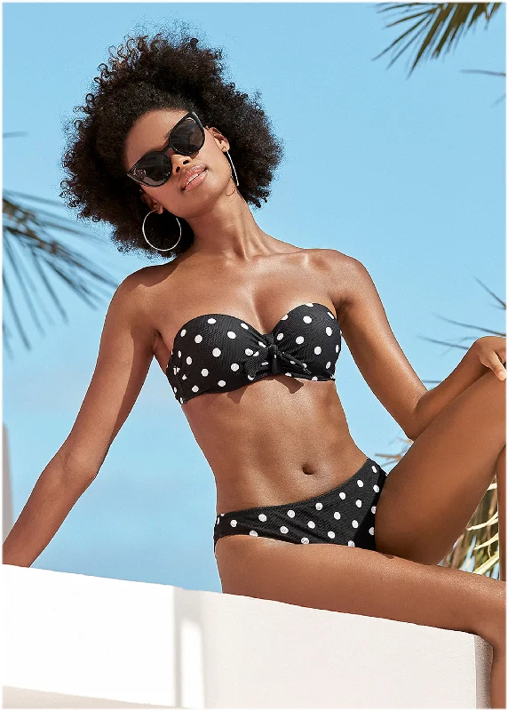 Bra - style bikini tops on sale with a push - up effect for enhanced cleavageLow-Rise Bikini Bottom - Retro Dots Bra - style bikini tops on sale with a push - up effect for enhanced cleavageLow-Rise Bikini Bottom - Retro Dots