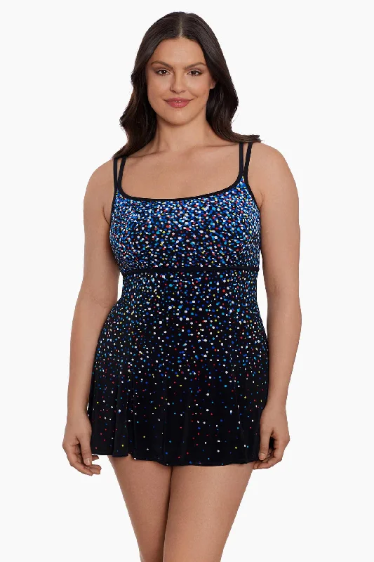 Triangle bikini tops with a tie - back closure on discountEmpire Princess Seam Long Torso Swim Dress Rainbow Sprinkles Triangle bikini tops with a tie - back closure on discountEmpire Princess Seam Long Torso Swim Dress Rainbow Sprinkles