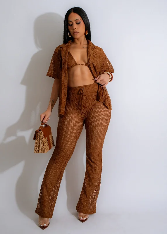 Sports bikini tops on sale with moisture - wicking fabric for active swimmersLucky You Knit Pant Set Brown Sports bikini tops on sale with moisture - wicking fabric for active swimmersLucky You Knit Pant Set Brown
