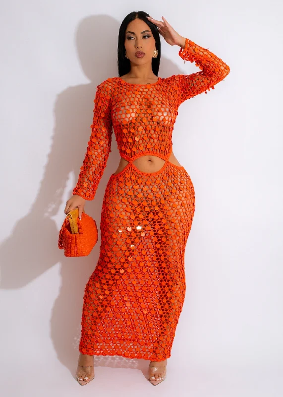 Longline bikini sets on promotion with a supportive top and high waisted bottoms for a structured lookMother Of Pearl Crochet Cover Up Orange Longline bikini sets on promotion with a supportive top and high waisted bottoms for a structured lookMother Of Pearl Crochet Cover Up Orange
