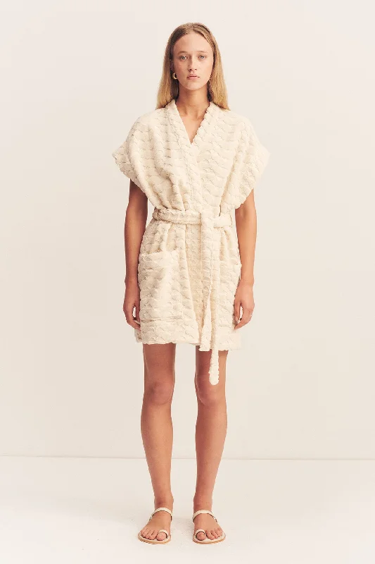 Boy short bikini bottoms on sale for more coverage and comfort during swimmingPAULINE SLEEVELESS ROBE - BONE Boy short bikini bottoms on sale for more coverage and comfort during swimmingPAULINE SLEEVELESS ROBE - BONE