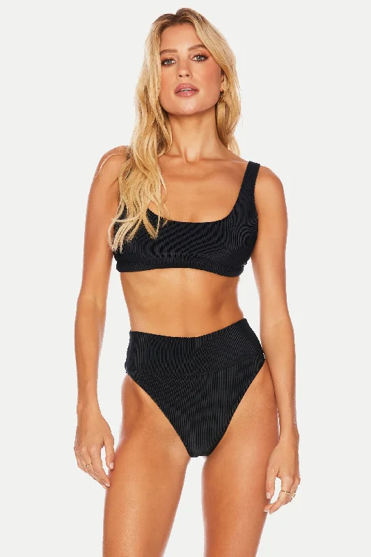 String bikini bottoms with a beaded detail on salePeyton Top Black