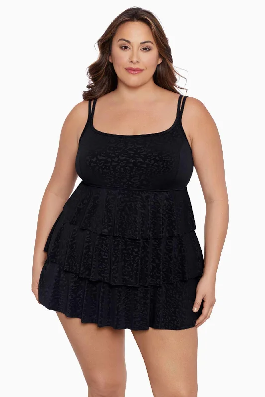 Bikini sets with a mesh - covered back on promotion for breathabilityPlus Size Triple Tier Long Torso Swim Dress Boss Lady Bikini sets with a mesh - covered back on promotion for breathabilityPlus Size Triple Tier Long Torso Swim Dress Boss Lady