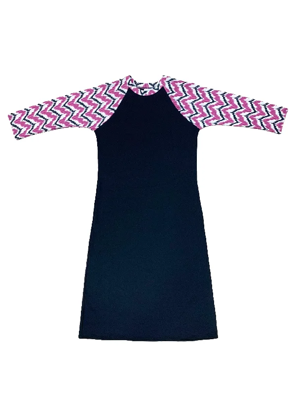 Low - rise bikini sets on sale with a cheeky bottom and a bandeau top for a more revealing styleZig Zag Printed Sleeve Swim Dress Low - rise bikini sets on sale with a cheeky bottom and a bandeau top for a more revealing styleZig Zag Printed Sleeve Swim Dress