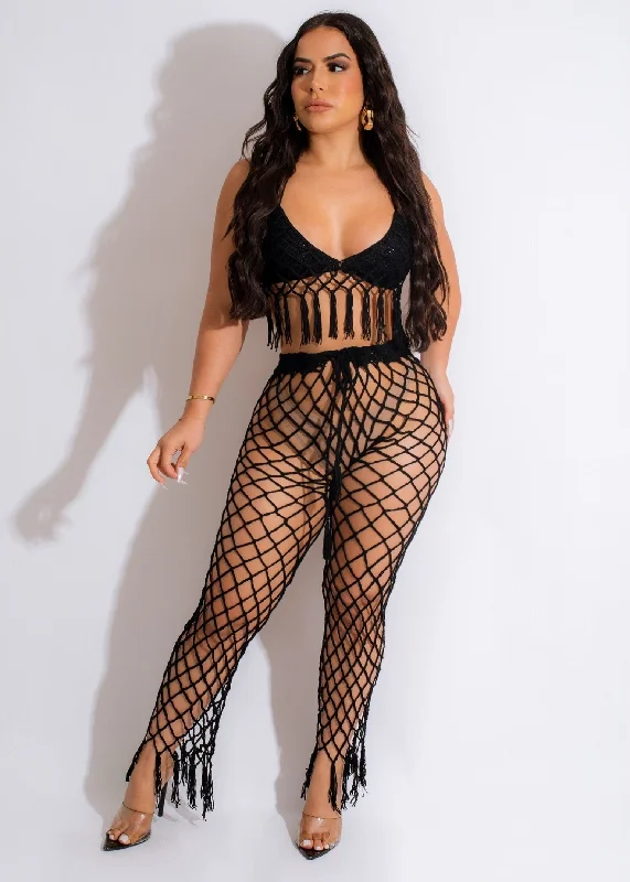 Boyleg bikini sets on sale with a side - slit for a more stylish and mobile fitReady For Vacation Crochet Cover Up Set Black Boyleg bikini sets on sale with a side - slit for a more stylish and mobile fitReady For Vacation Crochet Cover Up Set Black