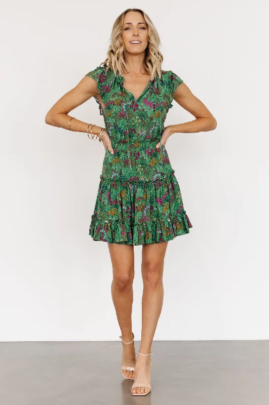 Swimdress - style swimsuits on discount for a modest and stylish beach optionRio Short Dress | Green Multi Swimdress - style swimsuits on discount for a modest and stylish beach optionRio Short Dress | Green Multi
