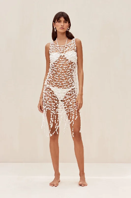High waisted cheeky bikini sets on discount with a cut - out detail for a trendy silhouetteROMAN CROCHET DRESS - OFF WHITE High waisted cheeky bikini sets on discount with a cut - out detail for a trendy silhouetteROMAN CROCHET DRESS - OFF WHITE