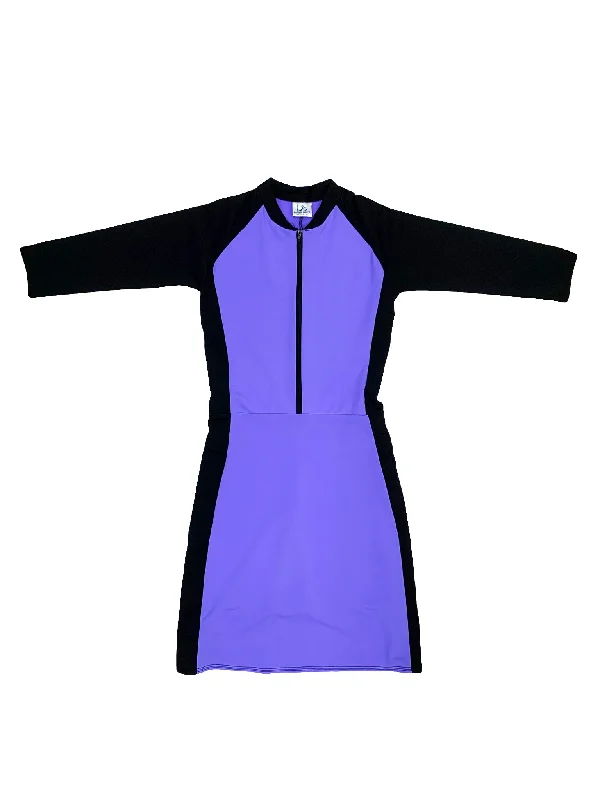 Bikini sets on sale with a cut - out side and a tie - detail for a sexy and modern styleBlack & Lilac SURFsuit (Longer Length) Bikini sets on sale with a cut - out side and a tie - detail for a sexy and modern styleBlack & Lilac SURFsuit (Longer Length)