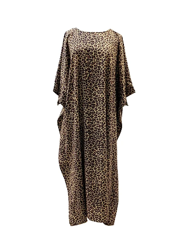 Tassel - adorned bikini tops on sale for a more bohemian styleLeopard Kaftan Swim Dress Tassel - adorned bikini tops on sale for a more bohemian styleLeopard Kaftan Swim Dress
