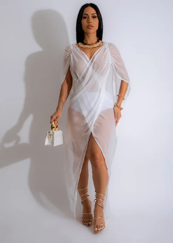 Longline bikini tops on special offer for a more structured and supportive fitSummer Daze Ruched Cover Up Set White Longline bikini tops on special offer for a more structured and supportive fitSummer Daze Ruched Cover Up Set White