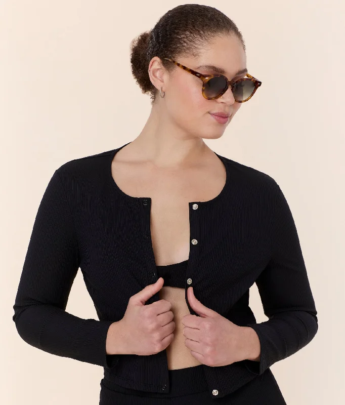 Bikini tops on sale with a built - in underwire, molded cups, and adjustable straps for maximum support and a customizable fitThe Augusta Jacket - Eco Ribbed - Black Bikini tops on sale with a built - in underwire, molded cups, and adjustable straps for maximum support and a customizable fitThe Augusta Jacket - Eco Ribbed - Black