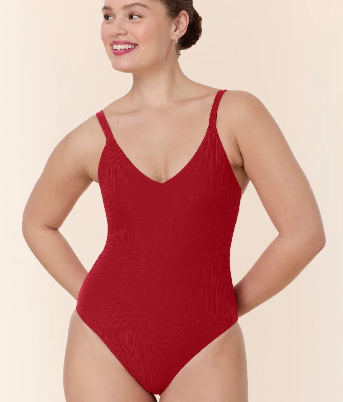 Printed sheer one - piece swimsuits on sale for a daring and sexy beach appearanceThe Marco One Piece - Eco Ribbed - Flame - Classic Printed sheer one - piece swimsuits on sale for a daring and sexy beach appearanceThe Marco One Piece - Eco Ribbed - Flame - Classic
