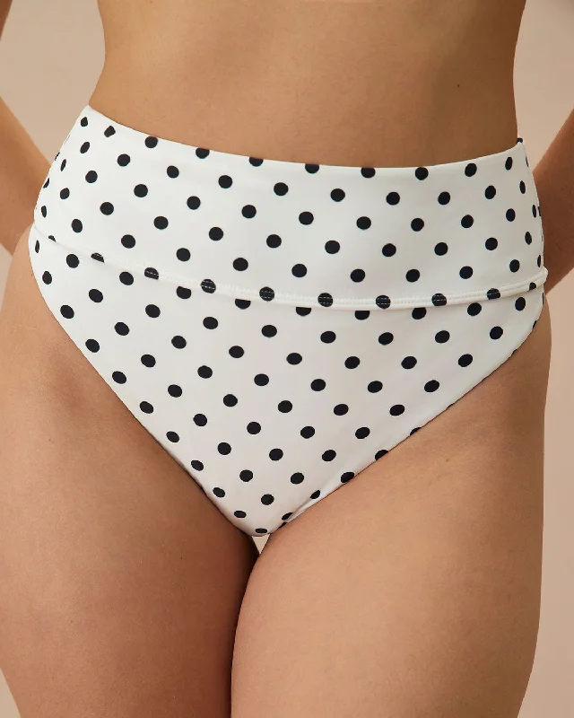 Tropical fruit print bikini sets on promotion for a fun and summery beach lookThe White Polka Dot High Waist Bikini Bottom Tropical fruit print bikini sets on promotion for a fun and summery beach lookThe White Polka Dot High Waist Bikini Bottom