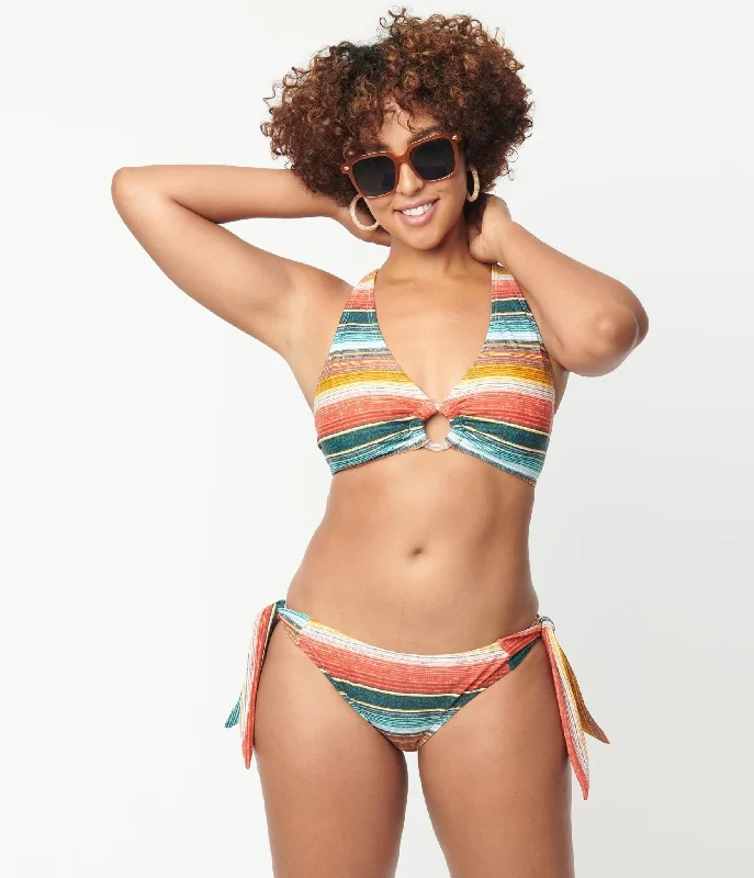 Bikini tops on sale with a built - in underwire and molded cups for maximum supportUnique Vintage 1970s Serape Stripe Sweet & Sash-y Swim Bottom Bikini tops on sale with a built - in underwire and molded cups for maximum supportUnique Vintage 1970s Serape Stripe Sweet & Sash-y Swim Bottom