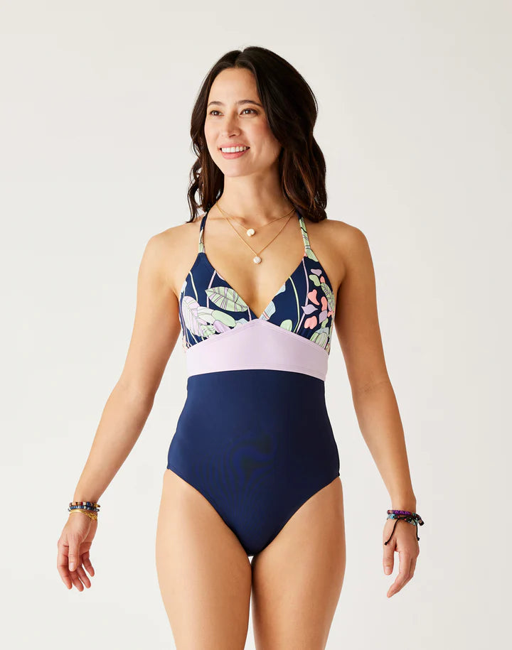Embroidered bikini bottoms on sale in a geometric - floral design for a modern and feminine touchW's Dahlia One Piece Embroidered bikini bottoms on sale in a geometric - floral design for a modern and feminine touchW's Dahlia One Piece