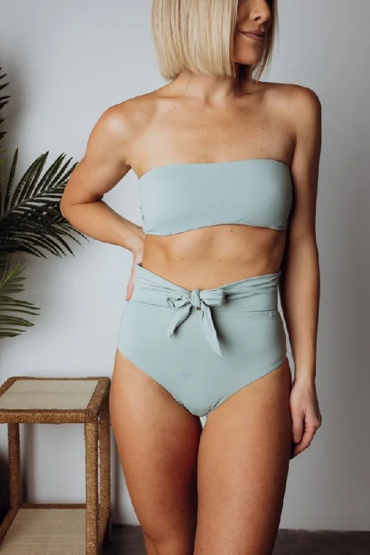 Printed sheer bikini tops on sale for a daring and sexy beach appearanceMilos High Waist Bikini Bottom | Sage