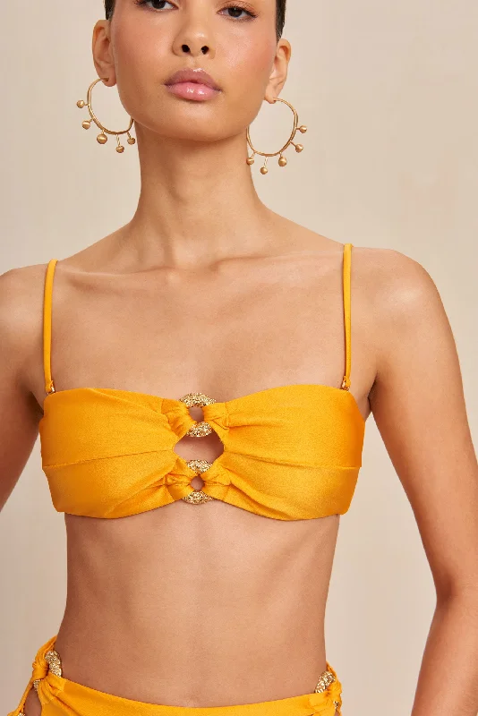 High waisted cheeky bikini sets on discount with a cut - out detail for a trendy silhouettePISA BIKINI TOP - MARMALADE High waisted cheeky bikini sets on discount with a cut - out detail for a trendy silhouettePISA BIKINI TOP - MARMALADE