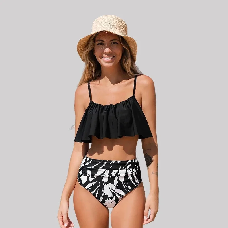 High waisted cheeky bikini bottoms promotion for a flattering silhouetteRuffled Tankini High Waist Bikini Two Piece High waisted cheeky bikini bottoms promotion for a flattering silhouetteRuffled Tankini High Waist Bikini Two Piece