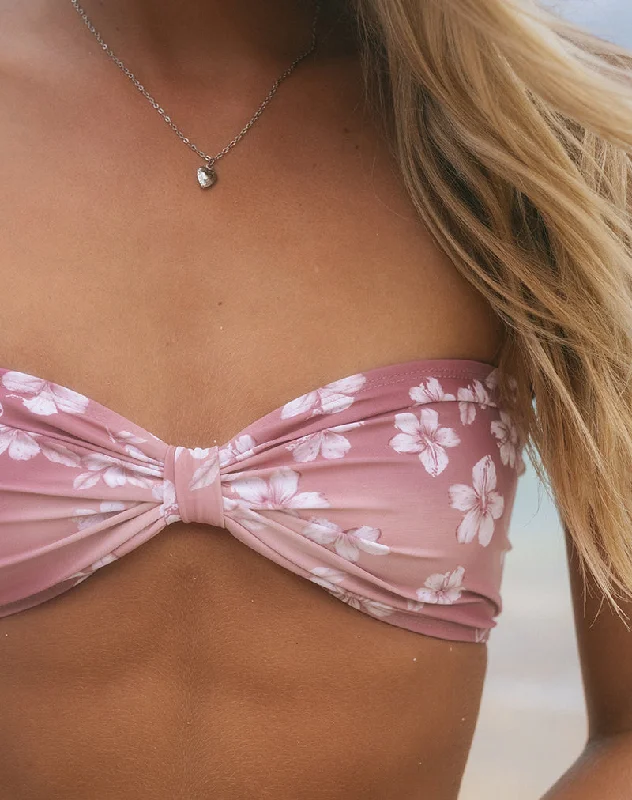 Pleated bikini bottoms on promotion for a more formal and elegant beach lookSamara Bikini Top in Hibiscus Floral Pleated bikini bottoms on promotion for a more formal and elegant beach lookSamara Bikini Top in Hibiscus Floral