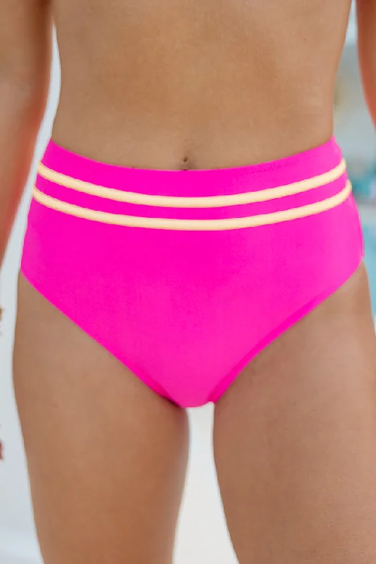 Boyleg bikini sets on sale with a side - slit for a more stylish and mobile fitSplash and Smile Pink and Orange Trim Bikini Bottoms Boyleg bikini sets on sale with a side - slit for a more stylish and mobile fitSplash and Smile Pink and Orange Trim Bikini Bottoms