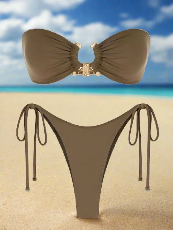 Longline underwire bikini tops on sale for maximum supportTie Side Swimsuit