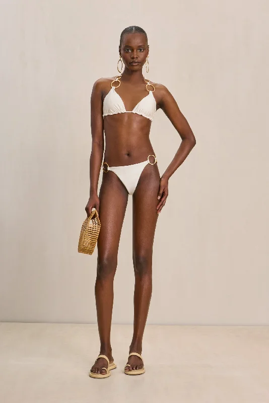 Bikini sets with a mesh - lined top on sale for breathability and a trendy appearanceZOEY BIKINI BOTTOM - OFF WHITE