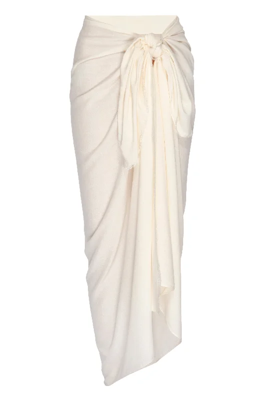 High cut bikini bottoms promotion to elongate the legs stylishlyAmalfi Sarong - Ivory High cut bikini bottoms promotion to elongate the legs stylishlyAmalfi Sarong - Ivory