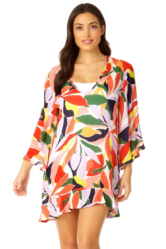 Patchwork bikini sets on sale with a variety of patterns for a unique lookAnne Cole - Women's Flounce V Neck Tunic Swimsuit Cover Up Patchwork bikini sets on sale with a variety of patterns for a unique lookAnne Cole - Women's Flounce V Neck Tunic Swimsuit Cover Up