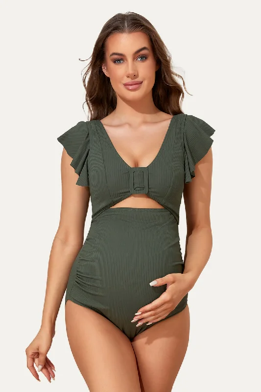 Plus size tankini sets on clearance for a comfortable and stylish beach optionHigh Waisted One Piece Ruffled Cutout Swimsuits For Pregnant Women Plus size tankini sets on clearance for a comfortable and stylish beach optionHigh Waisted One Piece Ruffled Cutout Swimsuits For Pregnant Women
