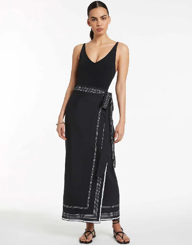 Sheer - paneled one - piece swimsuits on promotion for a touch of allureJetset Tie Sarong - Black Sheer - paneled one - piece swimsuits on promotion for a touch of allureJetset Tie Sarong - Black