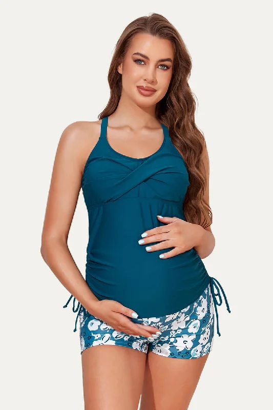 Printed sheer bikini tops on sale for a daring and sexy beach appearanceMaternity Crisscross Ring Linked Back Tankini Set Printed sheer bikini tops on sale for a daring and sexy beach appearanceMaternity Crisscross Ring Linked Back Tankini Set