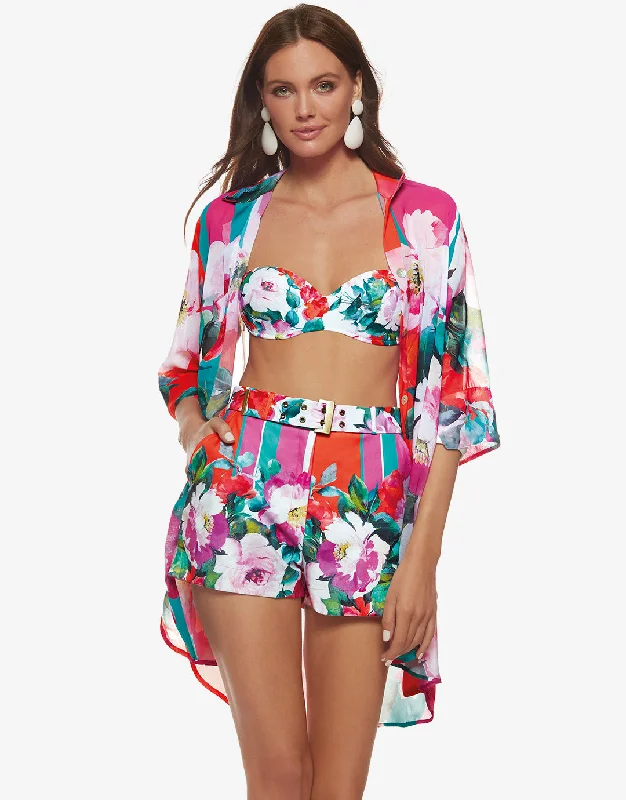Tassel - trimmed bikini bottoms clearance for a bohemian - inspired beach styleMelania Shorts - Floral Multi