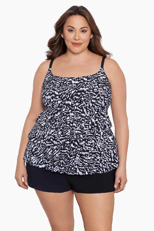 High waisted bikini bottoms with a scalloped edge on special offerPlus Size Ruffle Faux Shortini W/ Pockets Long Torso One Piece Swimsuit Super Sleek High waisted bikini bottoms with a scalloped edge on special offerPlus Size Ruffle Faux Shortini W/ Pockets Long Torso One Piece Swimsuit Super Sleek