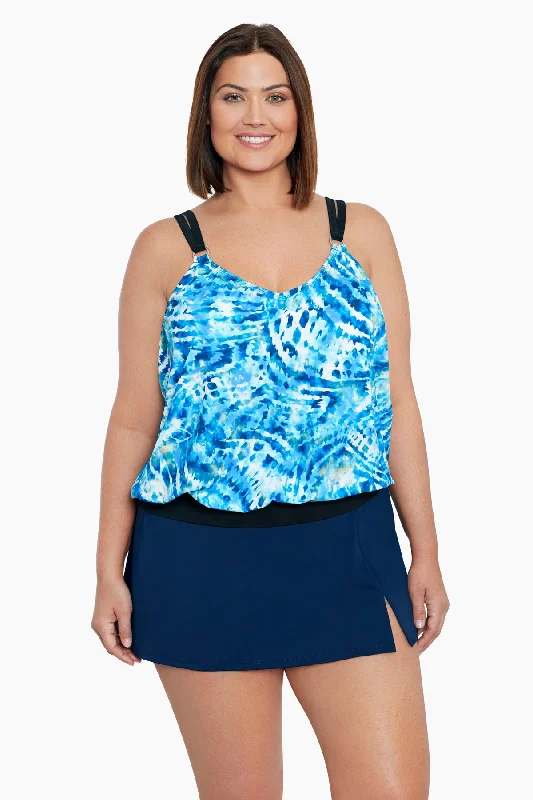 Monokini swimsuits on sale with a cut - out design for a daring and edgy beach lookPlus Size V-Neck Blouson Ring Tankini Top Wishy Washy Monokini swimsuits on sale with a cut - out design for a daring and edgy beach lookPlus Size V-Neck Blouson Ring Tankini Top Wishy Washy