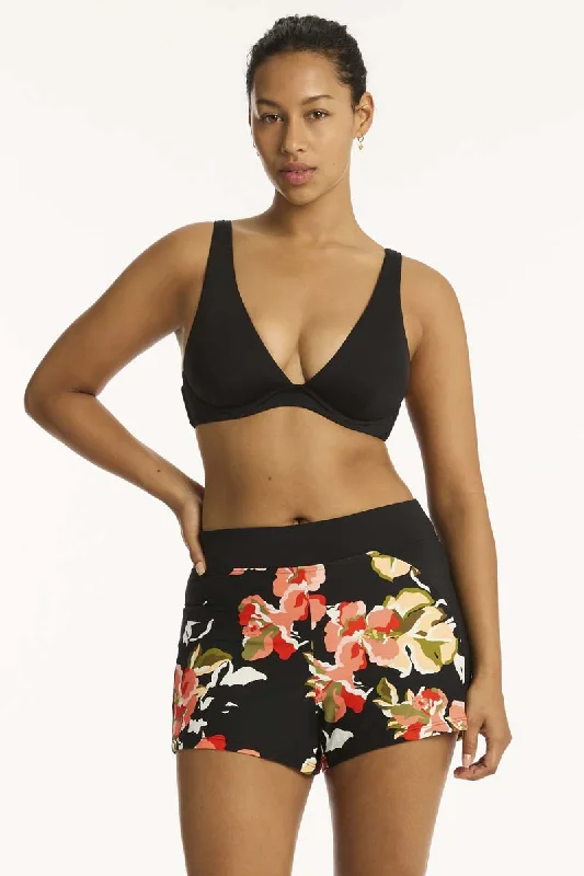Bandeau one - piece swimsuits on sale with a ruffled trim for a feminine touchJuniper Swim Short Bandeau one - piece swimsuits on sale with a ruffled trim for a feminine touchJuniper Swim Short