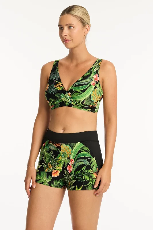 Tropical fruit print bikini sets on promotion for a fun and summery beach lookLotus Swim Short Tropical fruit print bikini sets on promotion for a fun and summery beach lookLotus Swim Short