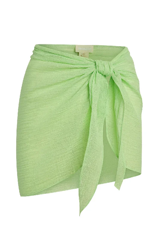 Tie - dye bikini sets on promotion in vibrant colors for a fun and eye - catching beach lookSouth Beach Sarong - Honeydew Crinkle Linen Tie - dye bikini sets on promotion in vibrant colors for a fun and eye - catching beach lookSouth Beach Sarong - Honeydew Crinkle Linen