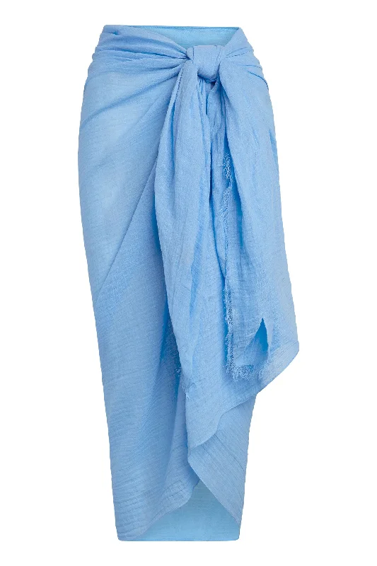 Bra - style bikini tops with underwire and adjustable straps on saleSt. Tropez Sarong - Ibiza Blue Crinkle Linen Bra - style bikini tops with underwire and adjustable straps on saleSt. Tropez Sarong - Ibiza Blue Crinkle Linen