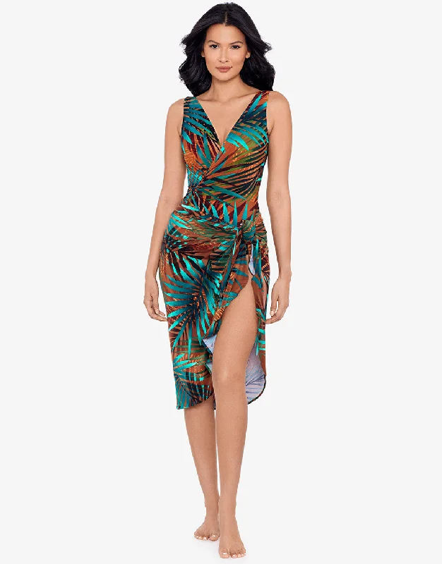 One - piece swimsuits on sale with a cut - out side for a modern lookTamara Tigre Sarong - Multi One - piece swimsuits on sale with a cut - out side for a modern lookTamara Tigre Sarong - Multi